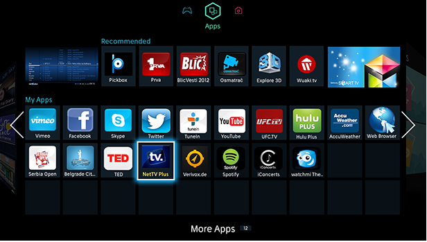 Smart TV, Apps with Smart Hub