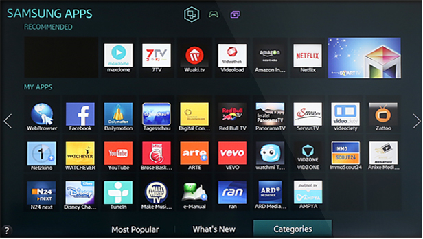 Smart TV, Apps with Smart Hub